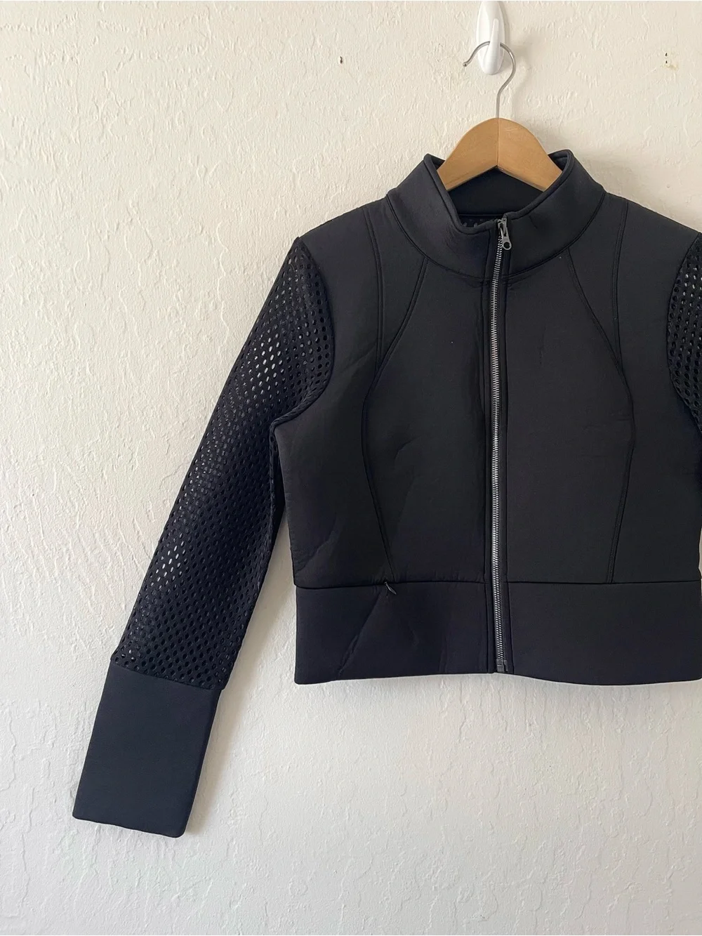 Alo After Yoga Cropped Scuba Mesh Jacket